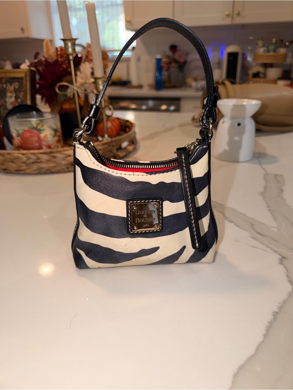 Dooney & Bourke Small Zebra Print purse - Black & White